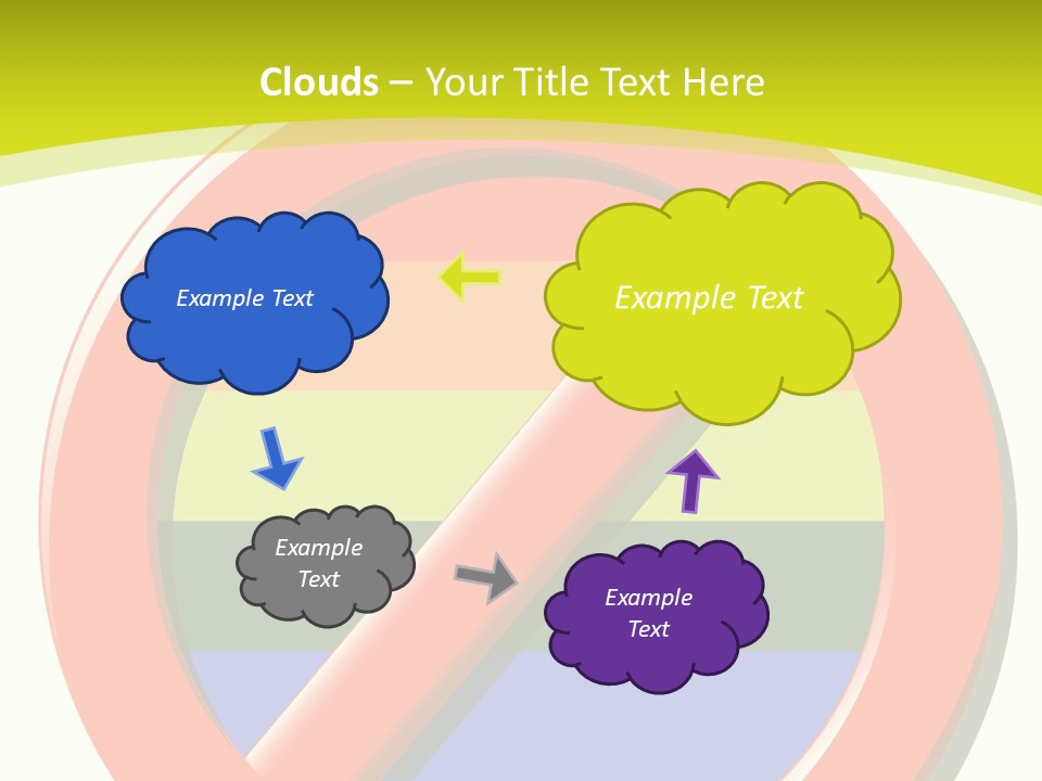 A Red Stop Sign Sitting On Top Of A Green And Yellow Background PowerPoint Template