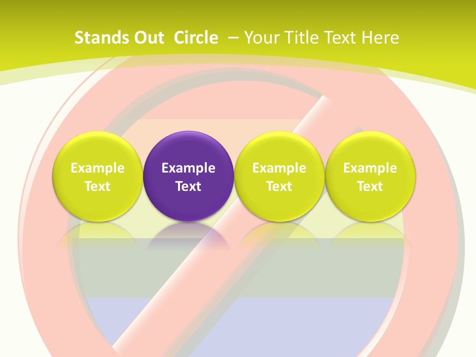 A Red Stop Sign Sitting On Top Of A Green And Yellow Background PowerPoint Template