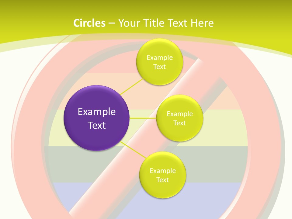 A Red Stop Sign Sitting On Top Of A Green And Yellow Background PowerPoint Template
