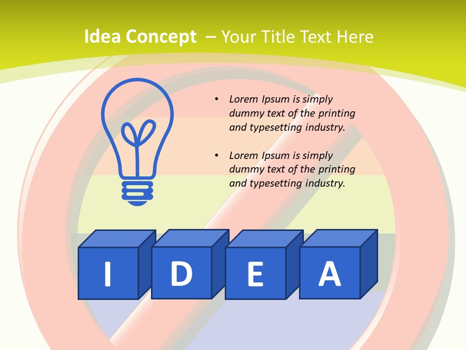 A Red Stop Sign Sitting On Top Of A Green And Yellow Background PowerPoint Template