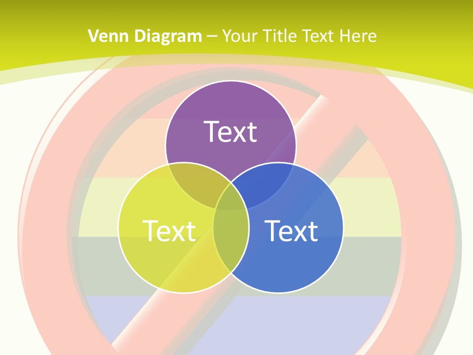 A Red Stop Sign Sitting On Top Of A Green And Yellow Background PowerPoint Template
