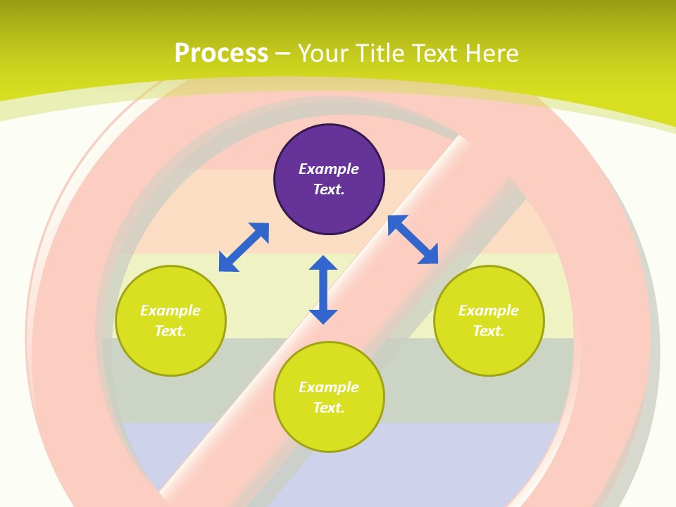 A Red Stop Sign Sitting On Top Of A Green And Yellow Background PowerPoint Template
