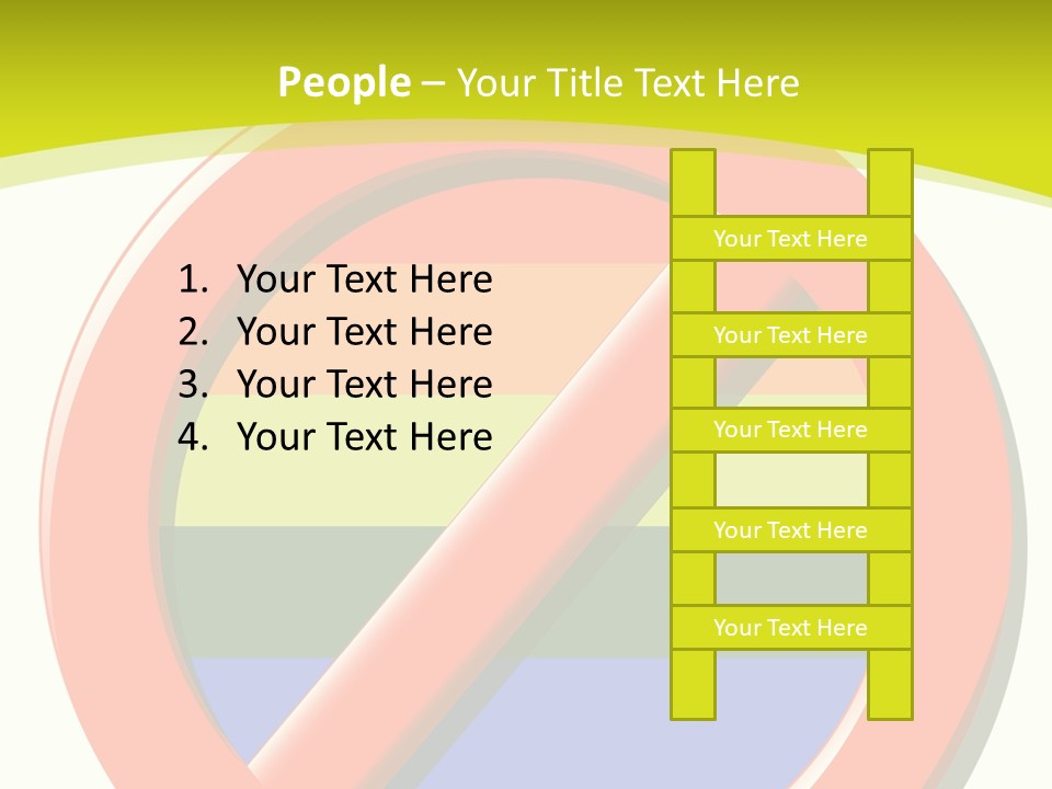 A Red Stop Sign Sitting On Top Of A Green And Yellow Background PowerPoint Template