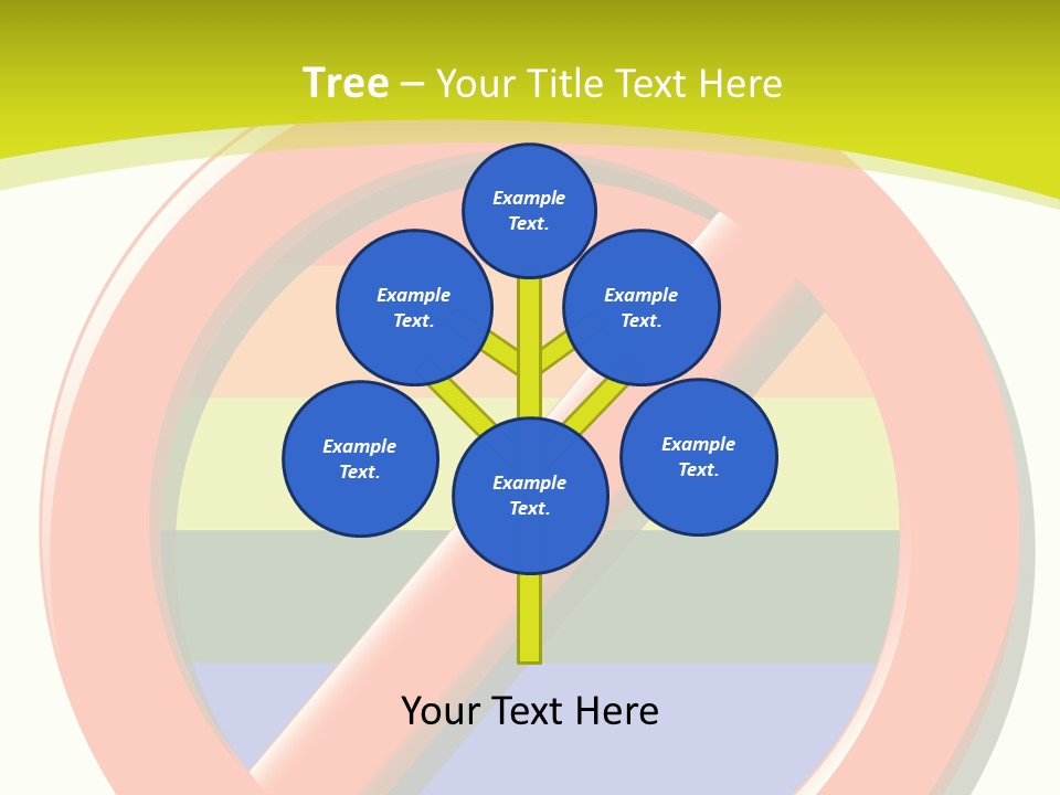 A Red Stop Sign Sitting On Top Of A Green And Yellow Background PowerPoint Template