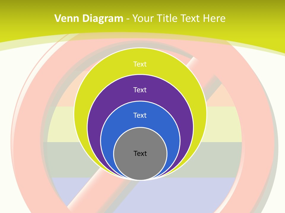 A Red Stop Sign Sitting On Top Of A Green And Yellow Background PowerPoint Template