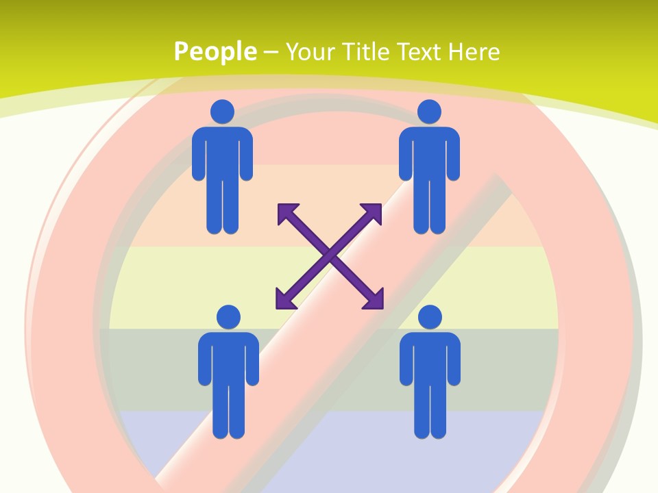 A Red Stop Sign Sitting On Top Of A Green And Yellow Background PowerPoint Template