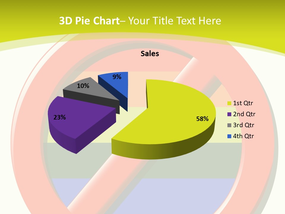 A Red Stop Sign Sitting On Top Of A Green And Yellow Background PowerPoint Template