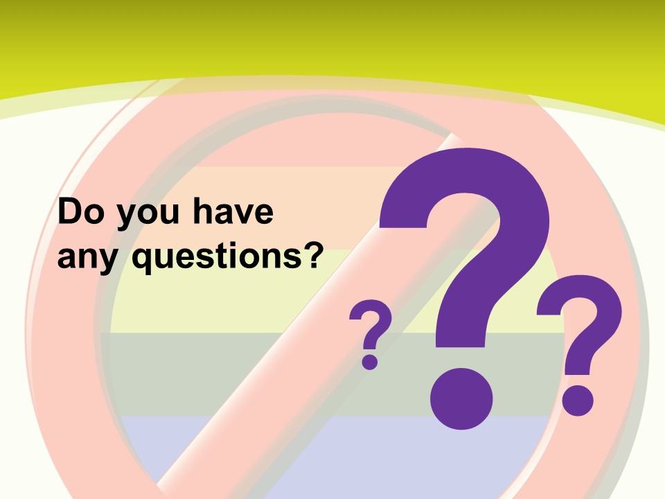 A Red Stop Sign Sitting On Top Of A Green And Yellow Background PowerPoint Template