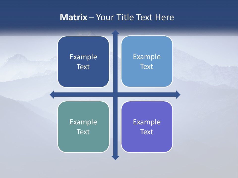 A Mountain Range With A Blue Sky In The Background PowerPoint Template