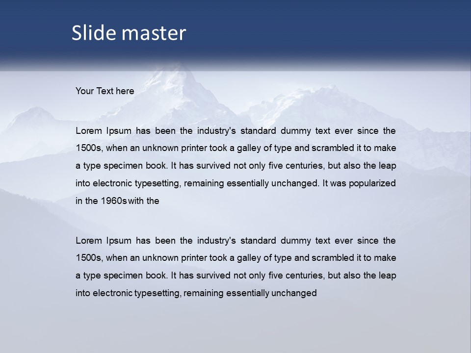 A Mountain Range With A Blue Sky In The Background PowerPoint Template