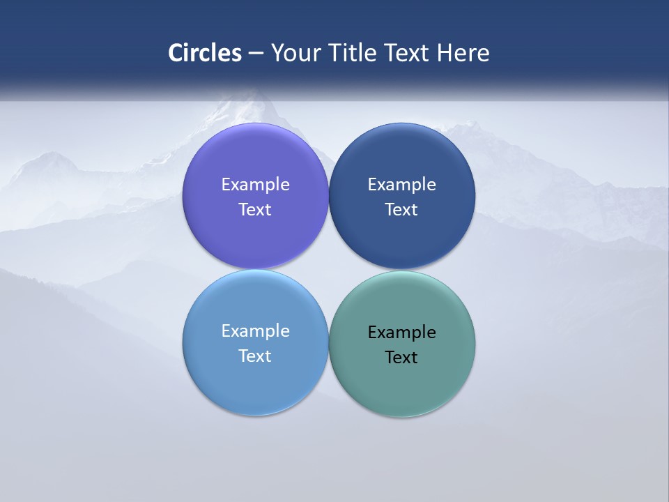 A Mountain Range With A Blue Sky In The Background PowerPoint Template