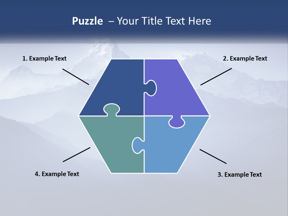 A Mountain Range With A Blue Sky In The Background PowerPoint Template