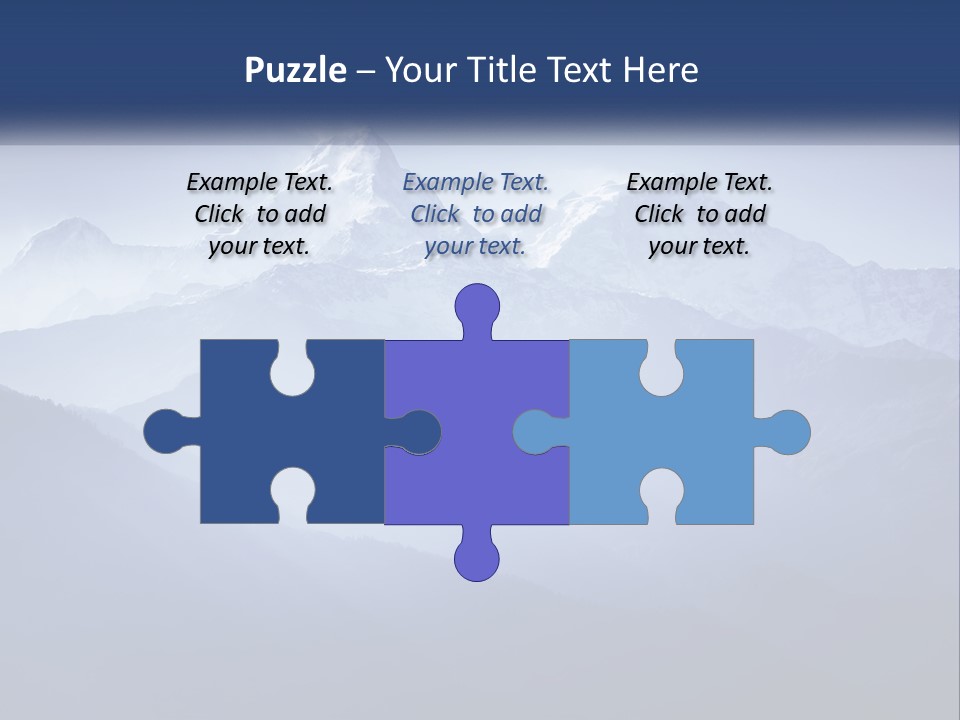 A Mountain Range With A Blue Sky In The Background PowerPoint Template