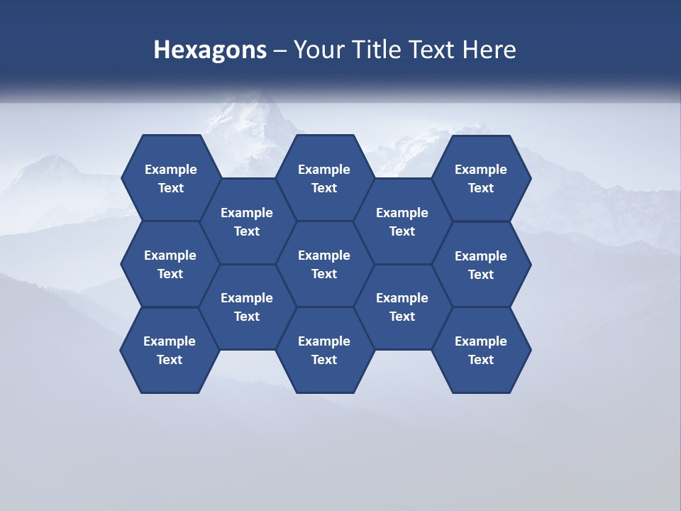 A Mountain Range With A Blue Sky In The Background PowerPoint Template