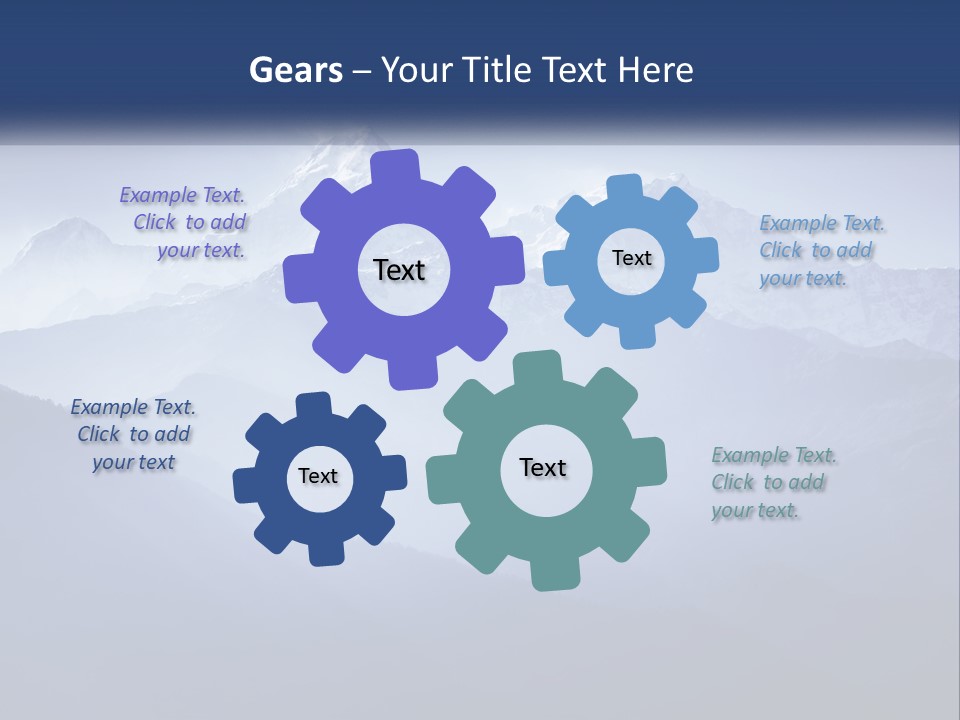 A Mountain Range With A Blue Sky In The Background PowerPoint Template