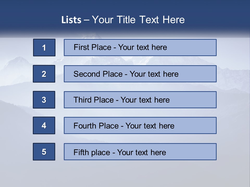A Mountain Range With A Blue Sky In The Background PowerPoint Template