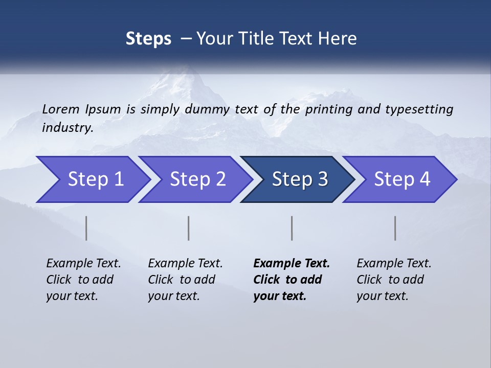 A Mountain Range With A Blue Sky In The Background PowerPoint Template