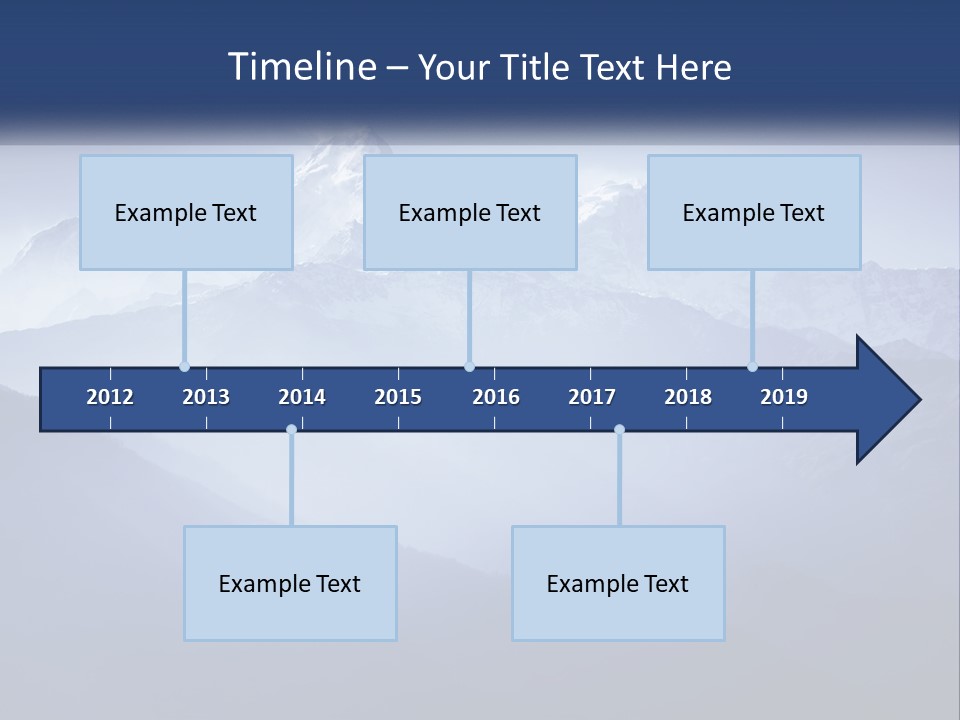 A Mountain Range With A Blue Sky In The Background PowerPoint Template