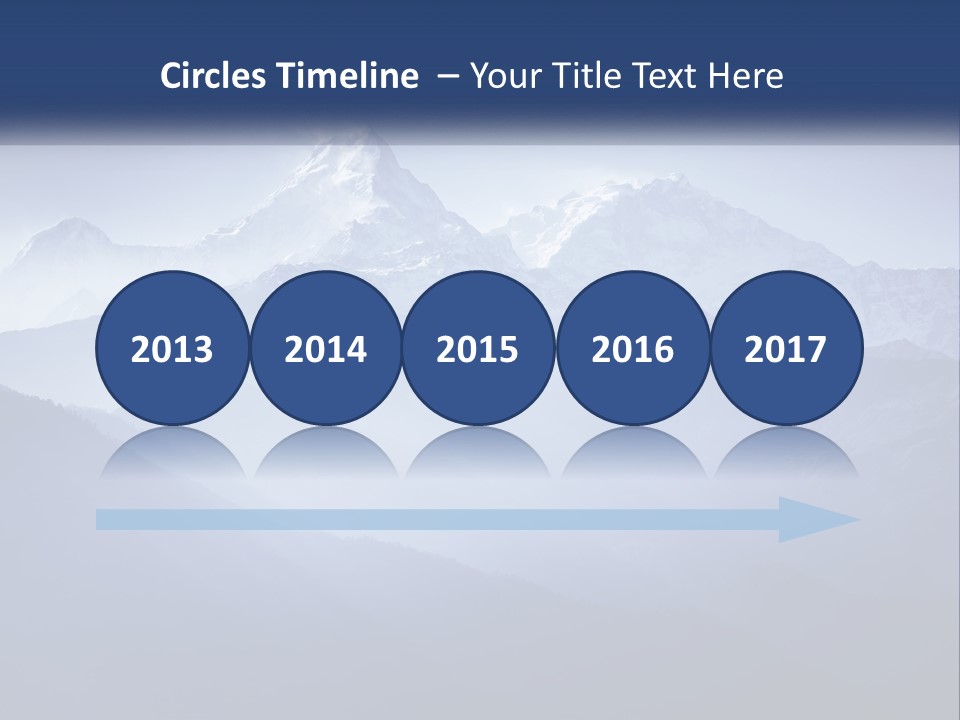 A Mountain Range With A Blue Sky In The Background PowerPoint Template