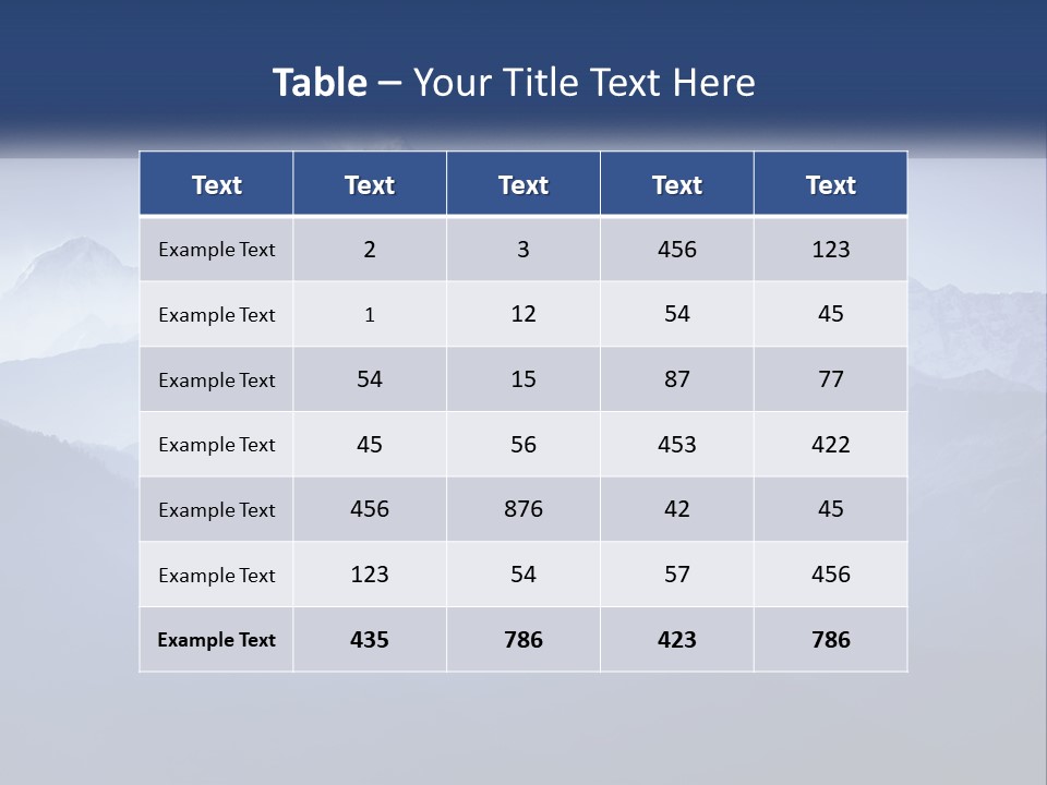 A Mountain Range With A Blue Sky In The Background PowerPoint Template