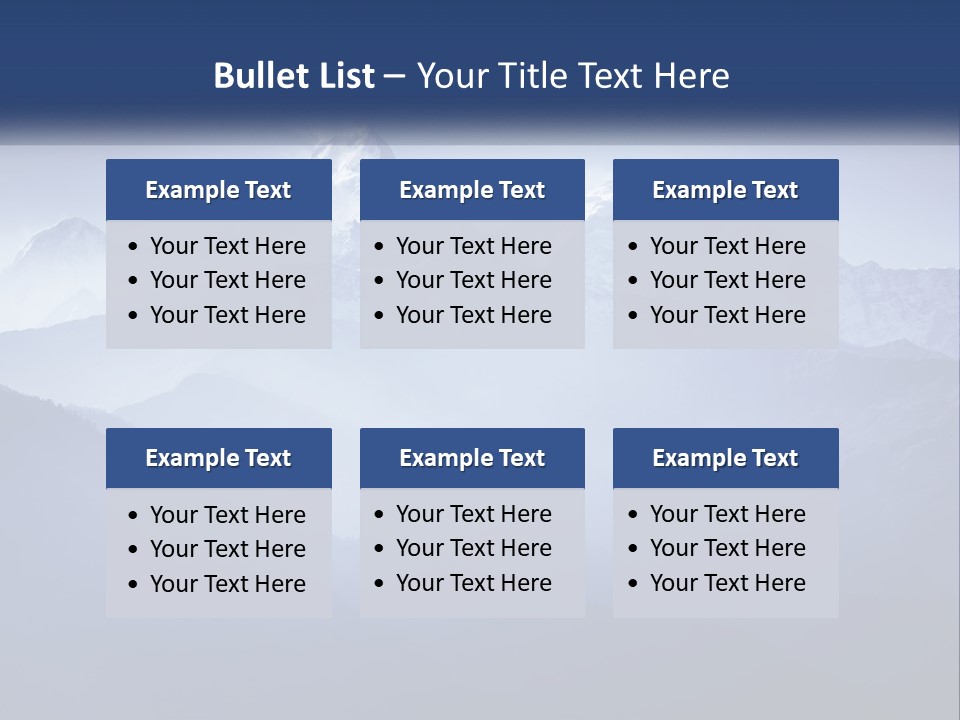 A Mountain Range With A Blue Sky In The Background PowerPoint Template