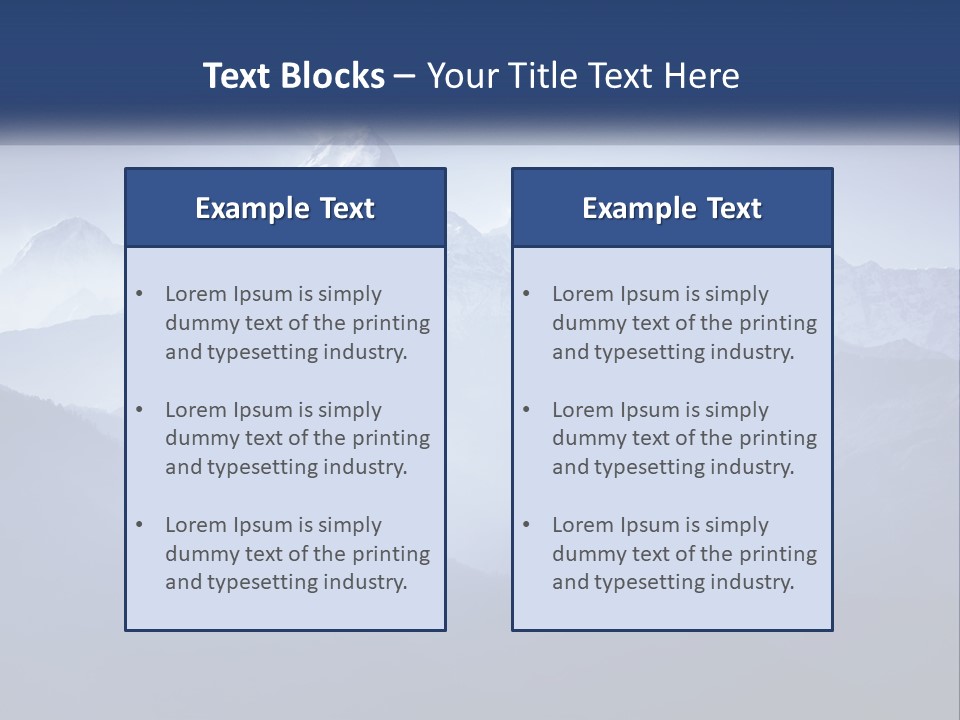 A Mountain Range With A Blue Sky In The Background PowerPoint Template