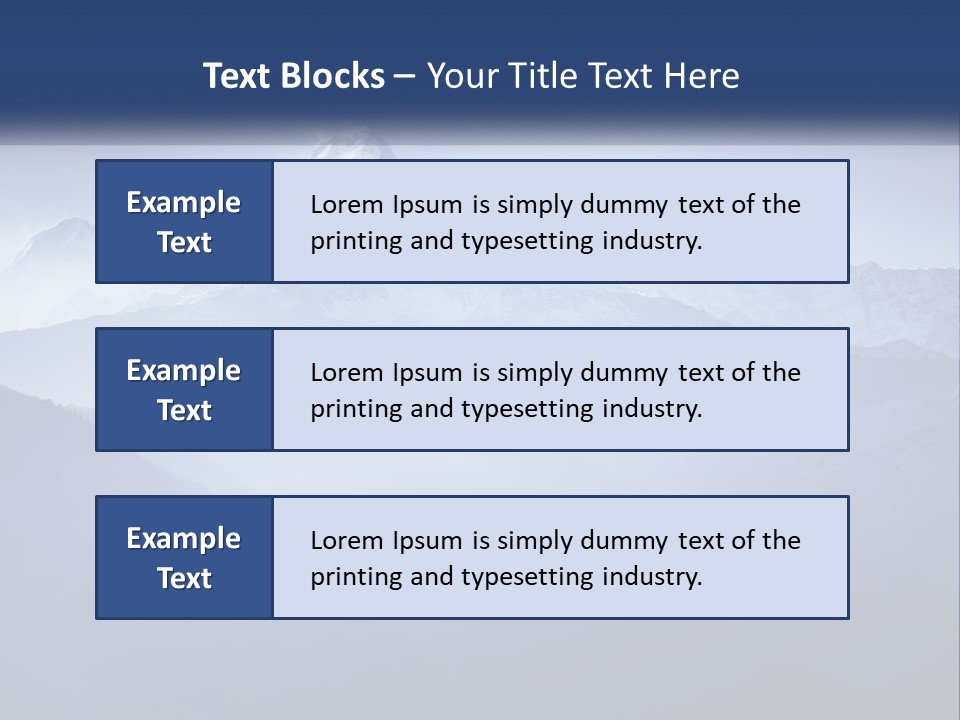 A Mountain Range With A Blue Sky In The Background PowerPoint Template