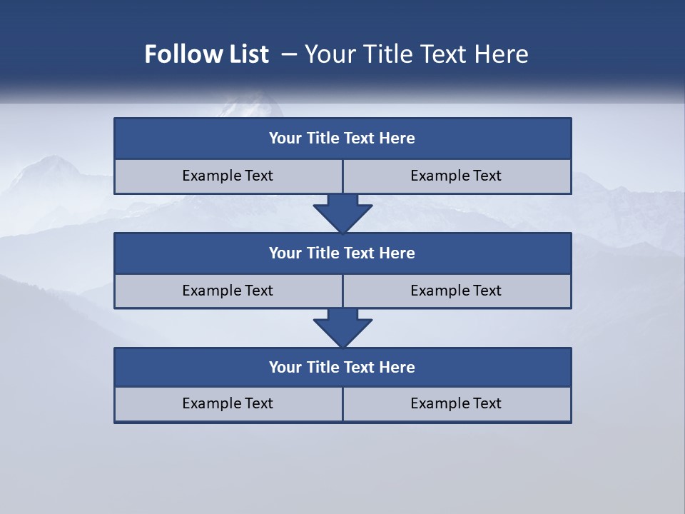 A Mountain Range With A Blue Sky In The Background PowerPoint Template