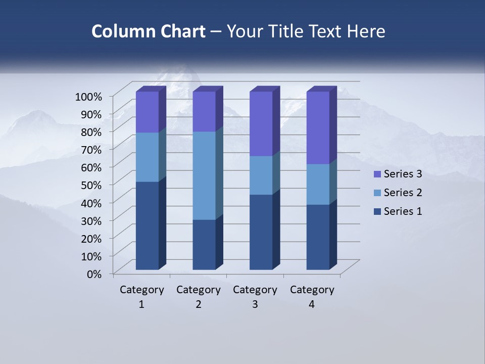 A Mountain Range With A Blue Sky In The Background PowerPoint Template