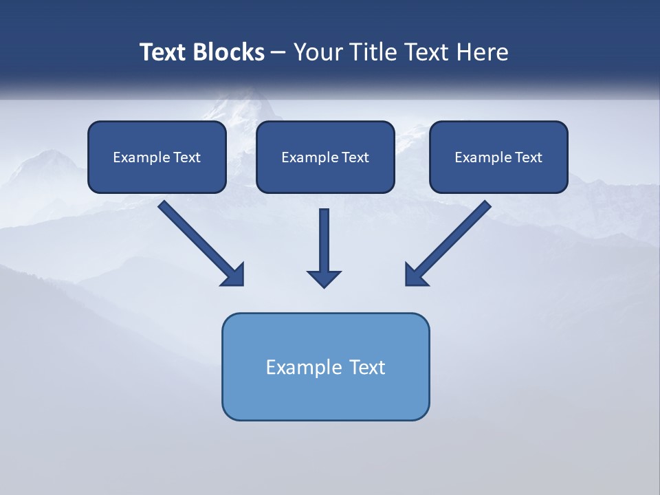A Mountain Range With A Blue Sky In The Background PowerPoint Template