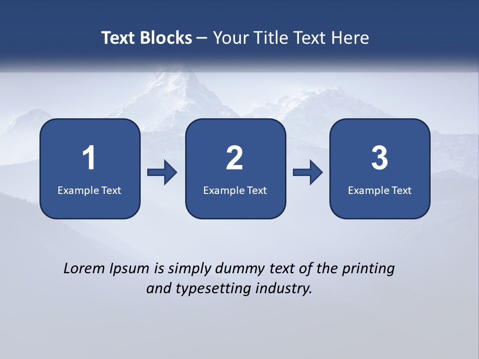 A Mountain Range With A Blue Sky In The Background PowerPoint Template
