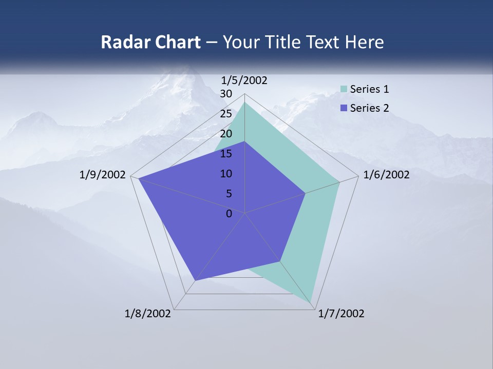 A Mountain Range With A Blue Sky In The Background PowerPoint Template