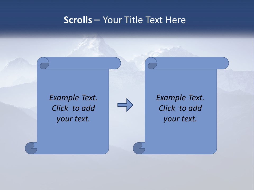 A Mountain Range With A Blue Sky In The Background PowerPoint Template