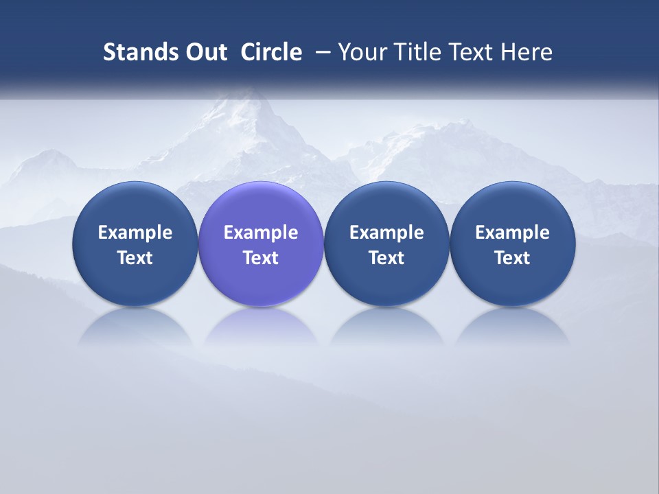 A Mountain Range With A Blue Sky In The Background PowerPoint Template