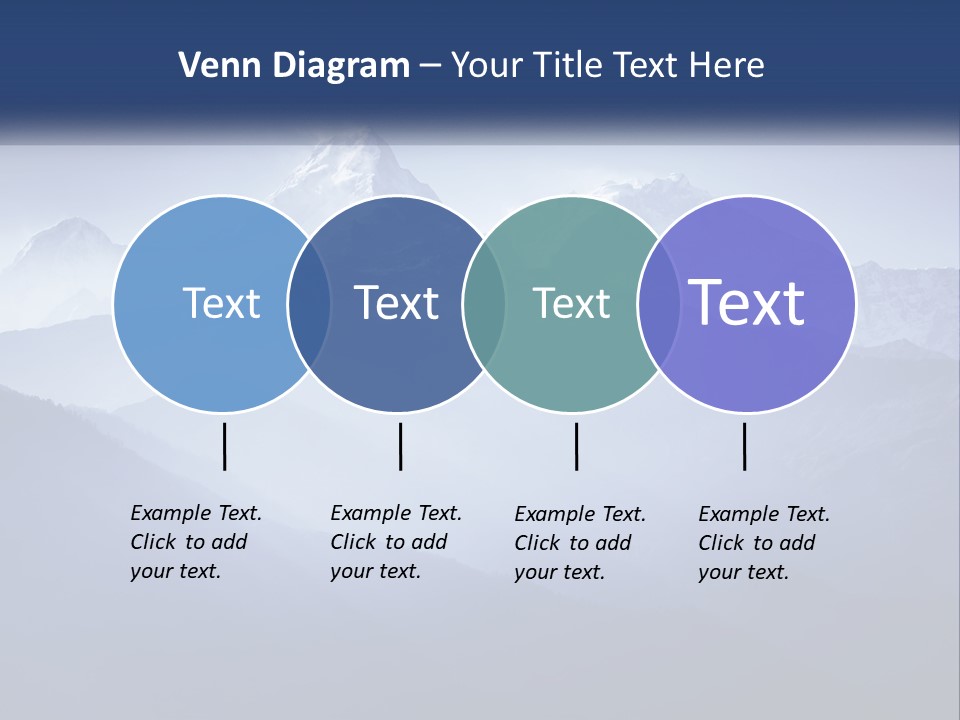 A Mountain Range With A Blue Sky In The Background PowerPoint Template