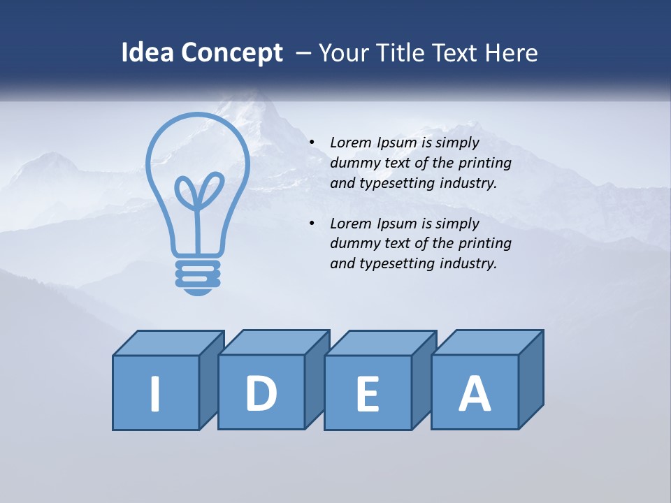 A Mountain Range With A Blue Sky In The Background PowerPoint Template