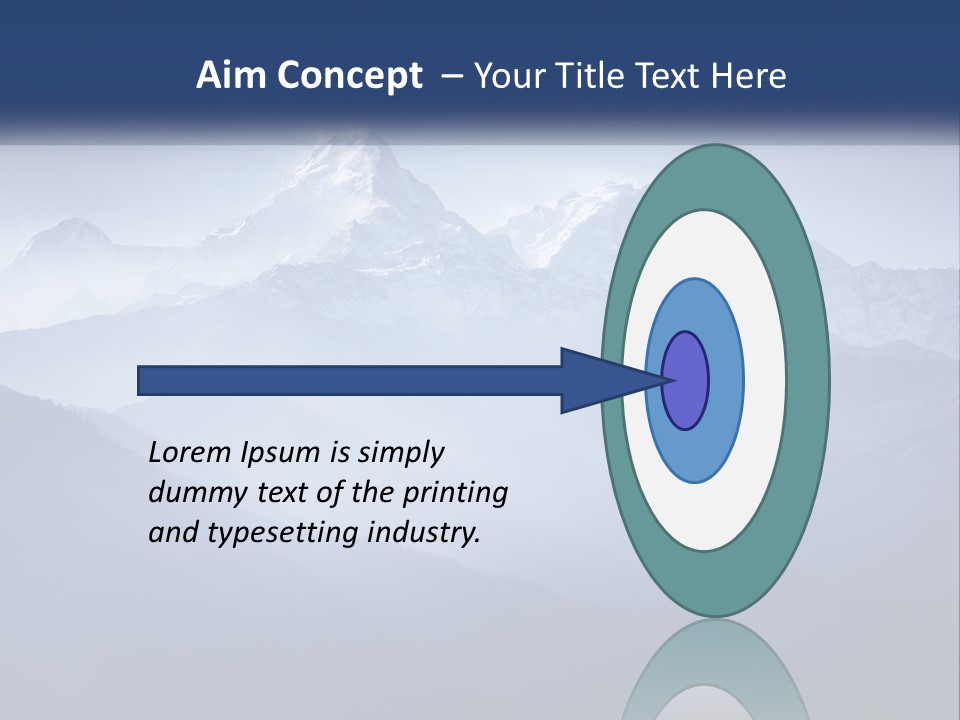 A Mountain Range With A Blue Sky In The Background PowerPoint Template