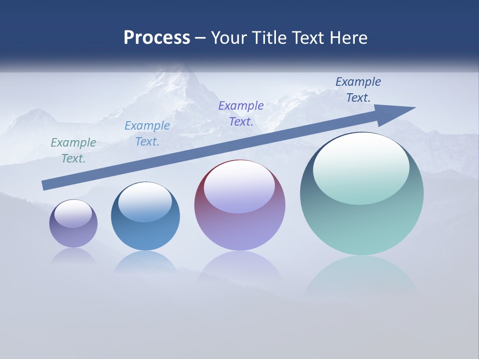 A Mountain Range With A Blue Sky In The Background PowerPoint Template