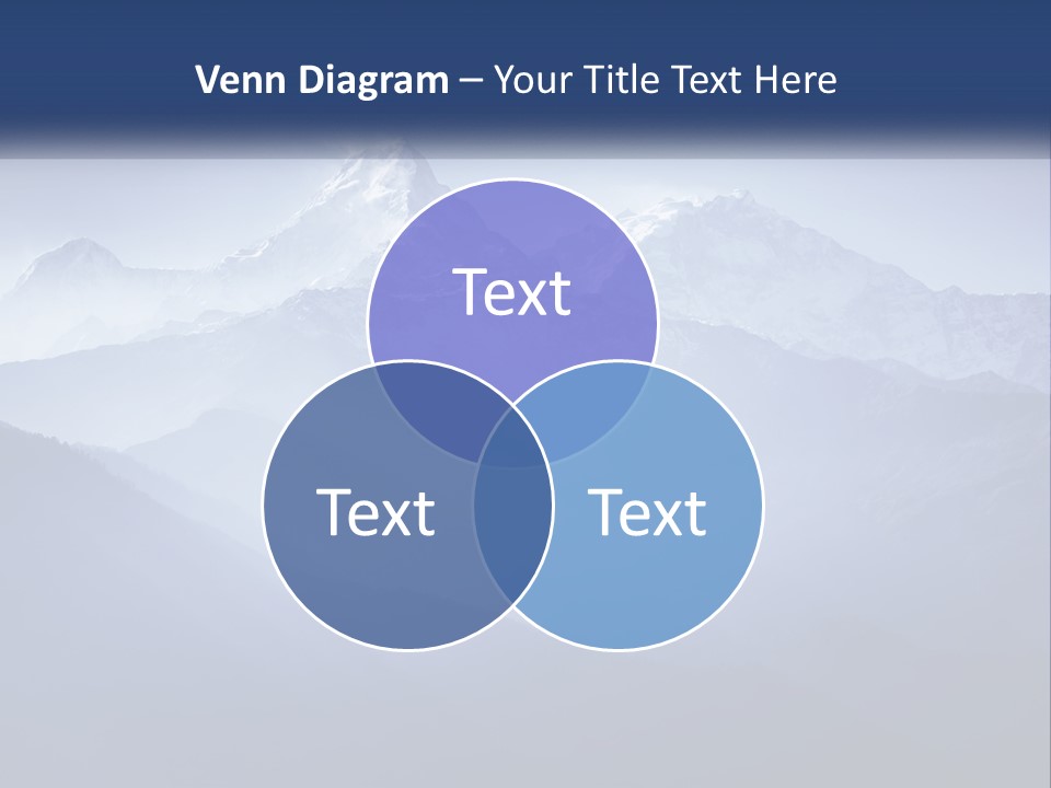 A Mountain Range With A Blue Sky In The Background PowerPoint Template