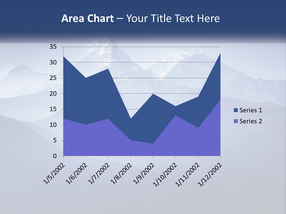 A Mountain Range With A Blue Sky In The Background PowerPoint Template