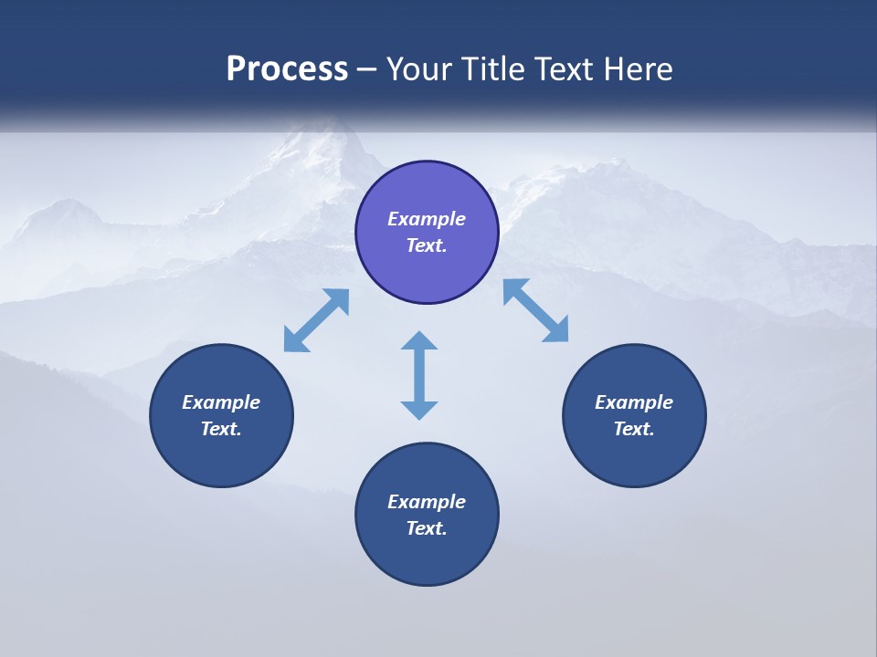 A Mountain Range With A Blue Sky In The Background PowerPoint Template