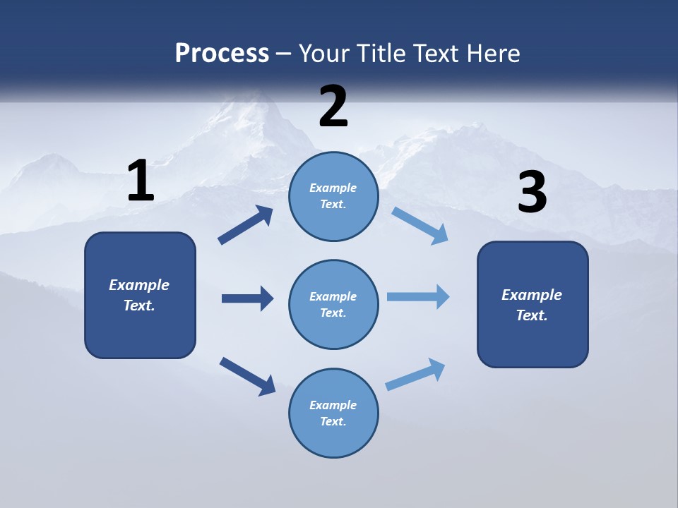 A Mountain Range With A Blue Sky In The Background PowerPoint Template