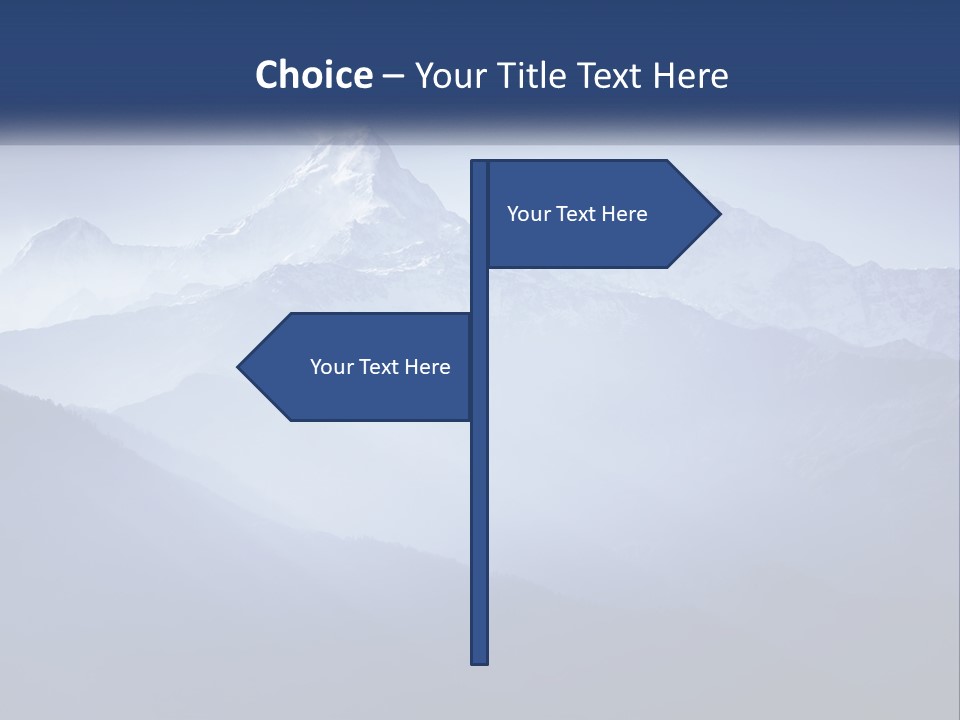 A Mountain Range With A Blue Sky In The Background PowerPoint Template