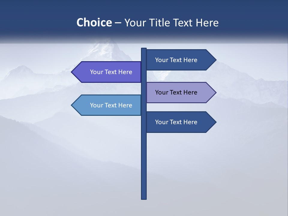 A Mountain Range With A Blue Sky In The Background PowerPoint Template