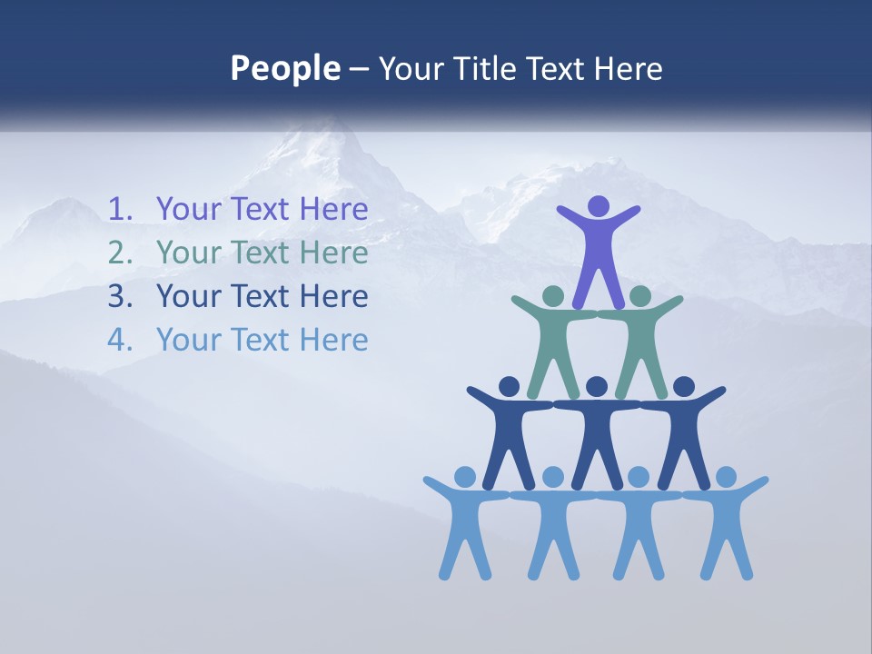 A Mountain Range With A Blue Sky In The Background PowerPoint Template