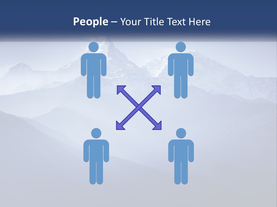 A Mountain Range With A Blue Sky In The Background PowerPoint Template