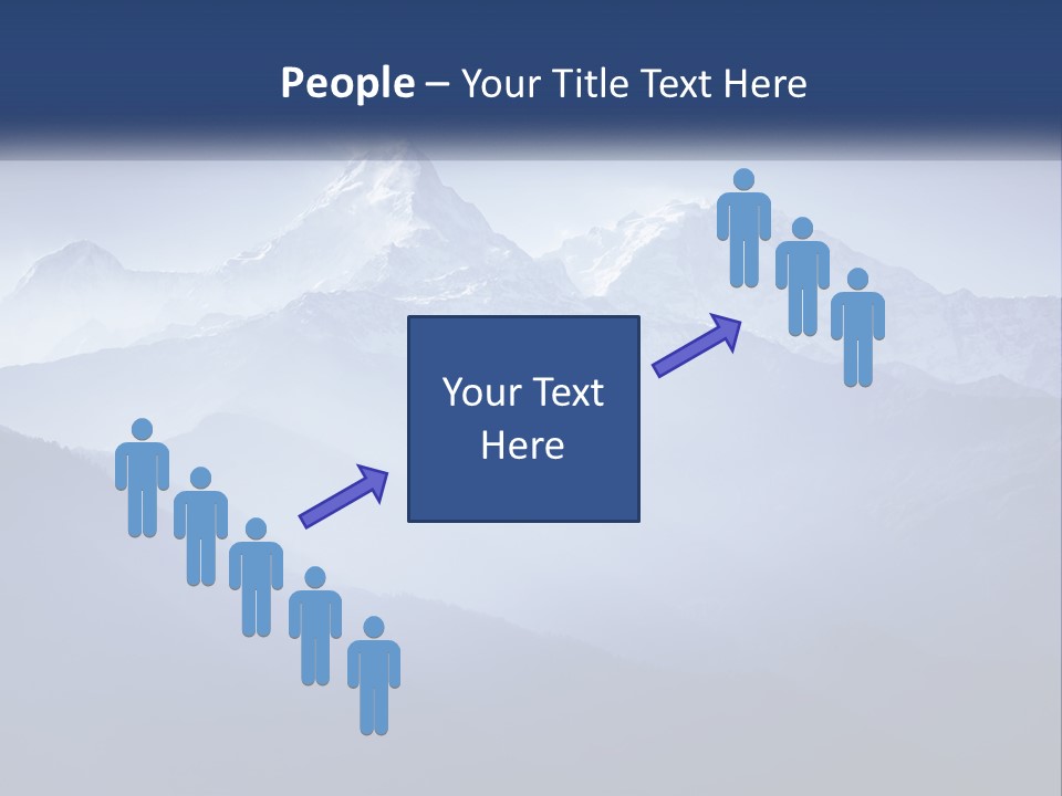 A Mountain Range With A Blue Sky In The Background PowerPoint Template