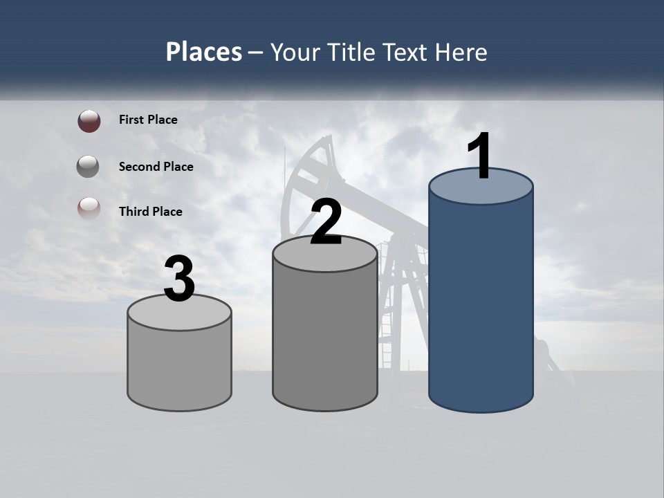 An Oil Pump In The Middle Of A Field PowerPoint Template