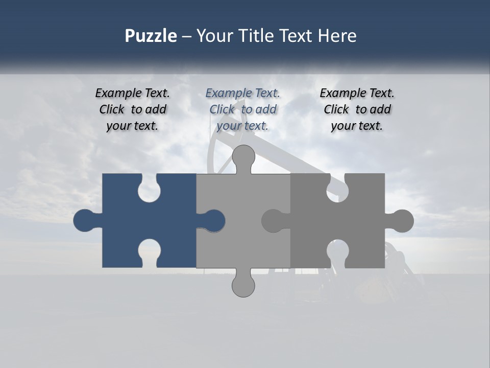 An Oil Pump In The Middle Of A Field PowerPoint Template