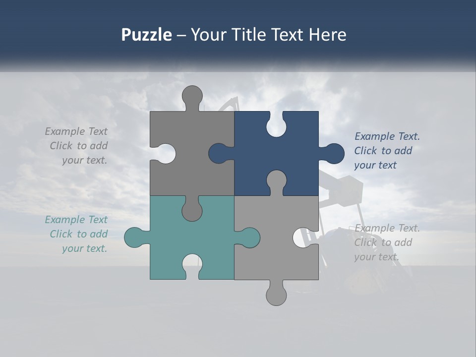 An Oil Pump In The Middle Of A Field PowerPoint Template